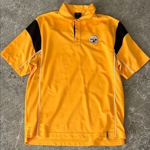 Reebok Orange Polo Shirt with NFL Logo